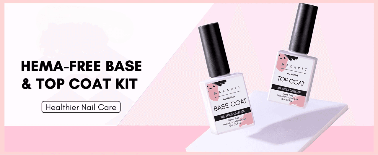 Hema-Free Gel Base & Top Coat Duo