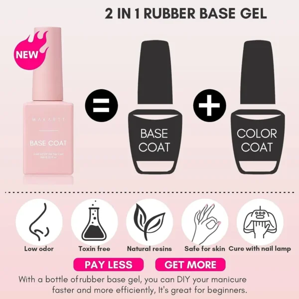 Rubber Base Gel for Nails (8ml)
