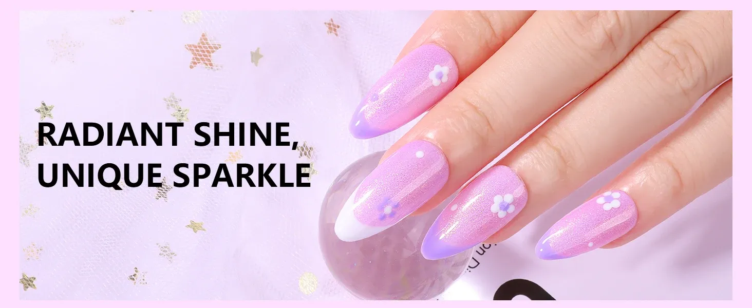 Champagne Glitter Gel Top Coat (15ml)