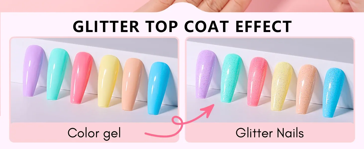 Holographic Glitter Gel Top Coat (15ml)