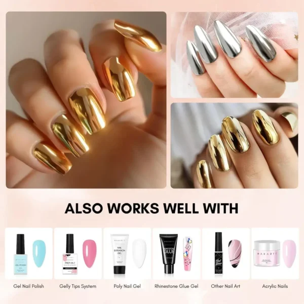 Chrome Nail Powder Top Coat