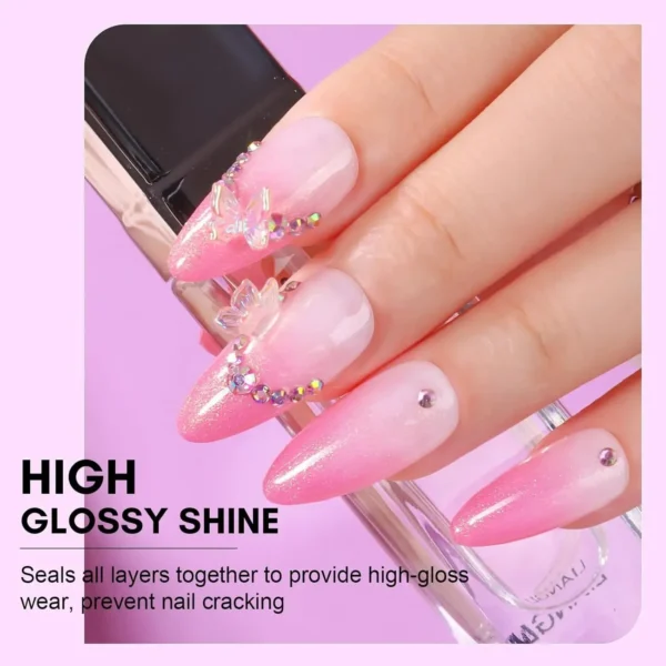Champagne Glitter Gel Top Coat (15ml)