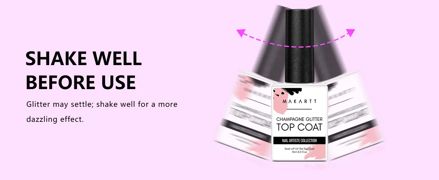 Holographic Glitter Gel Top Coat (15ml)