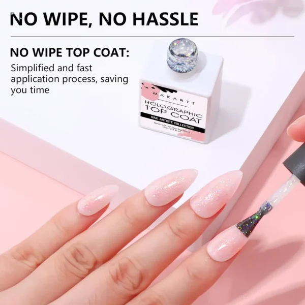 Holographic Glitter Gel Top Coat (15ml)