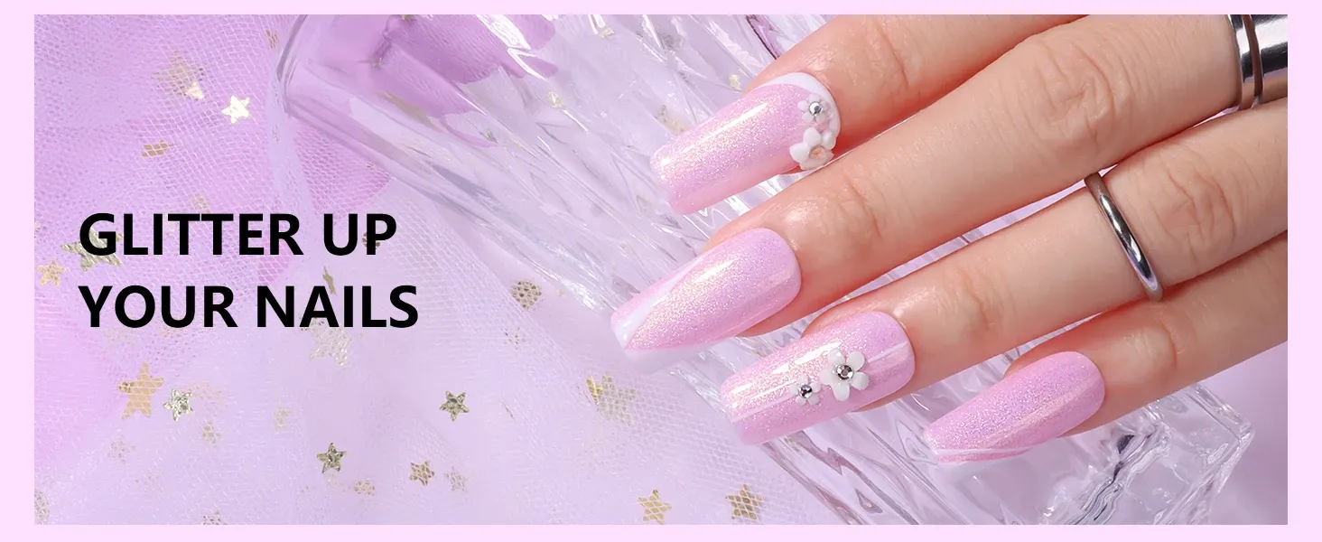 Champagne Glitter Gel Top Coat (15ml)