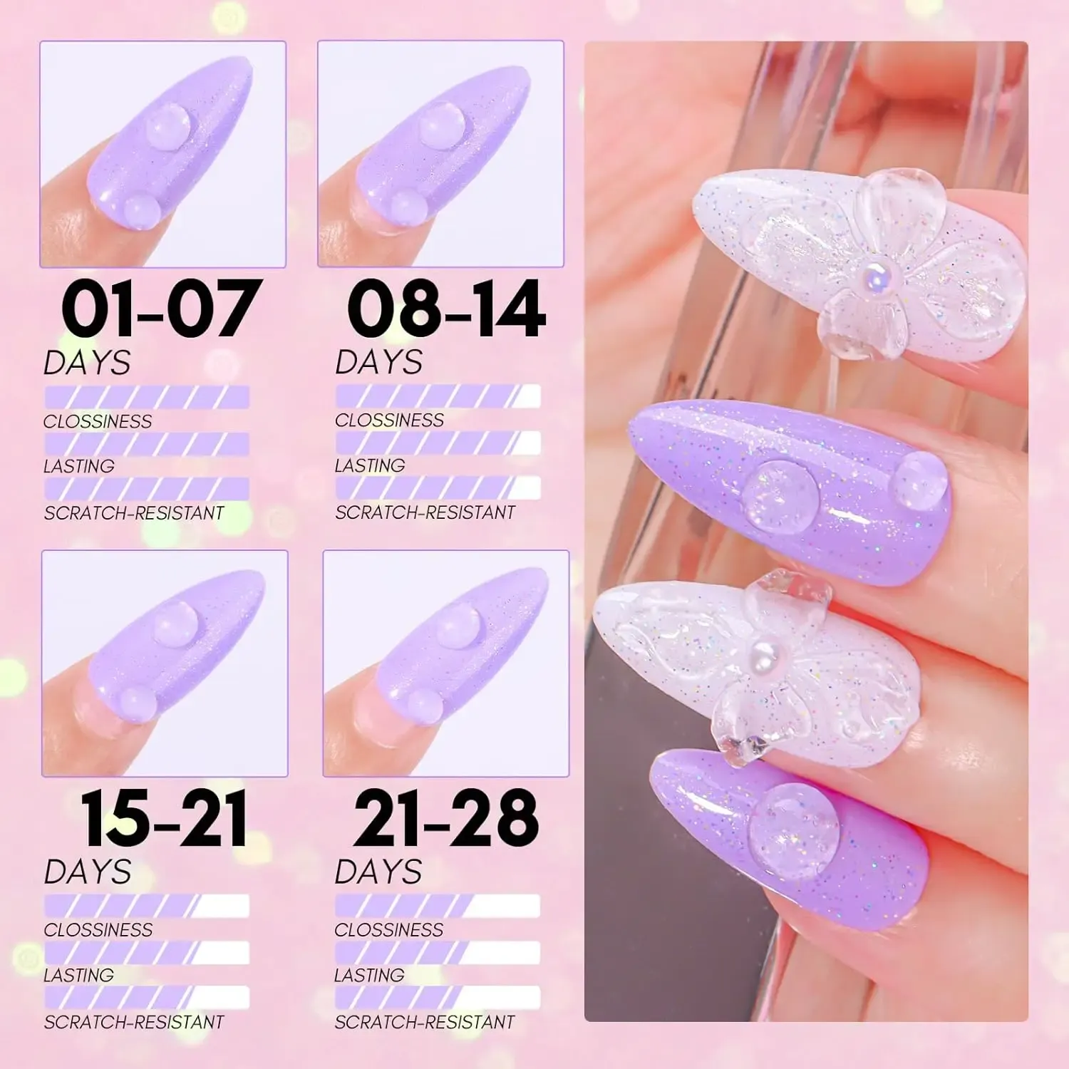 Holographic Glitter Gel Top Coat (15ml)