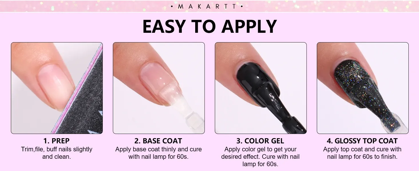 Champagne Glitter Gel Top Coat (15ml)