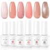 6-Color Glitter Pink & Brown Gel Polish Set (8ml) 6-Color Glitter Pink & Brown Gel Polish Set (8ml)