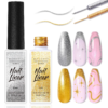 Metallic Glitter Nail Art Liner Set Metallic Glitter Nail Art Liner Set