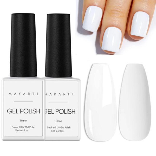 White Gel Nail Polish (Soak-Off, UV/LED Cure)
