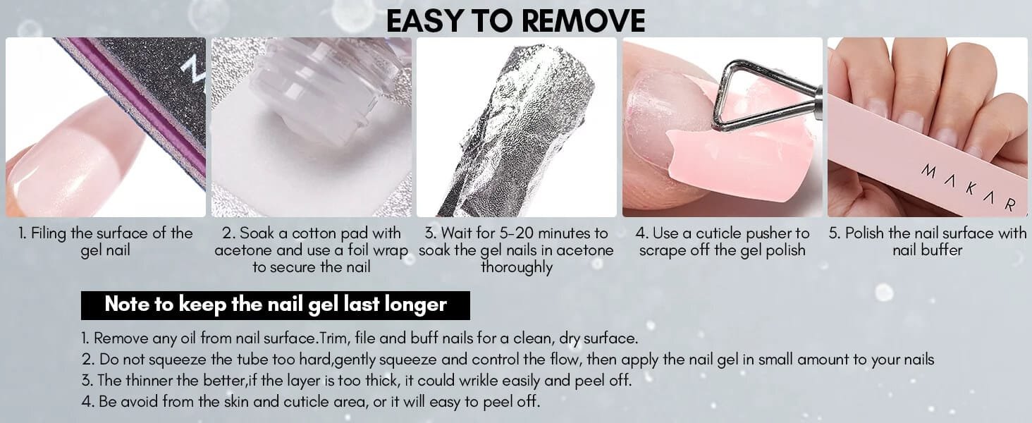 Black Glitter Gel Nail Polish (15ml)