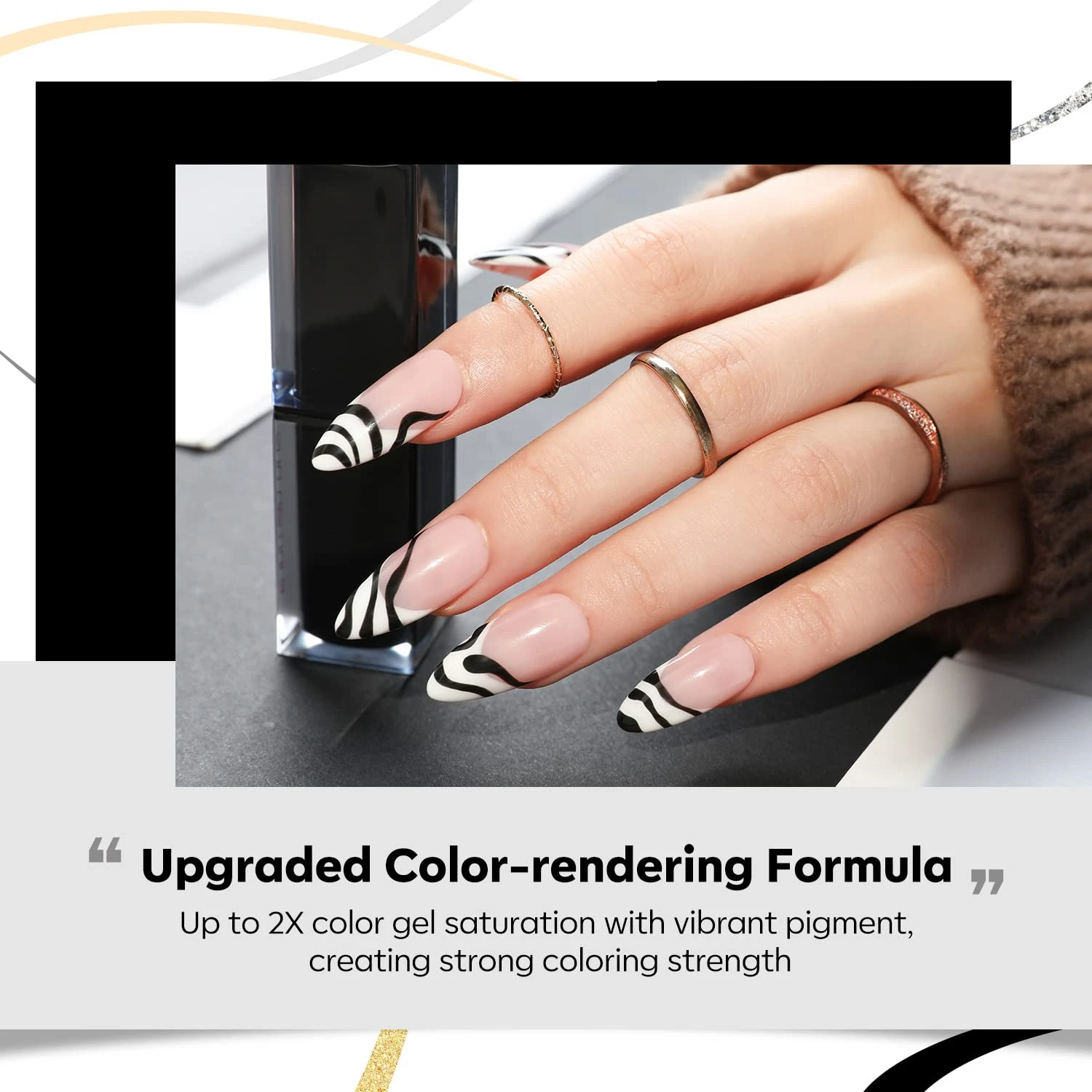 Metallic Glitter Nail Art Liner Set
