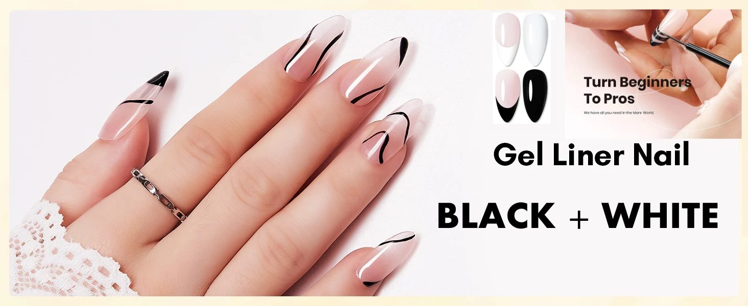 Metallic Glitter Nail Art Liner Set