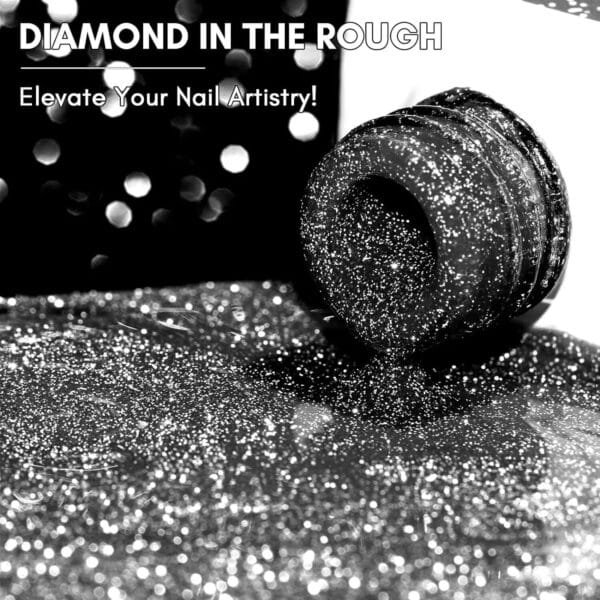 Black Glitter Gel Nail Polish (15ml)