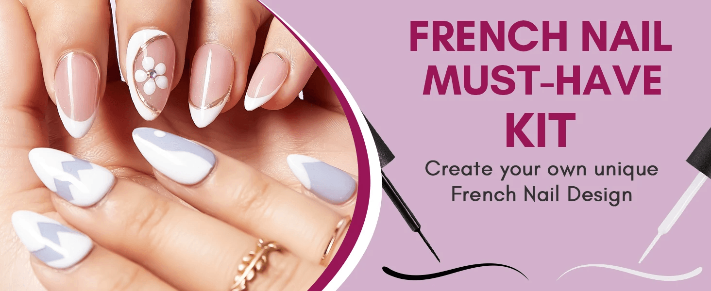 French Tip Liner Gel Set (2 x 8ml)