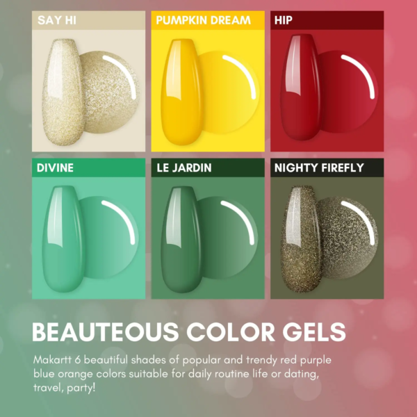 6-Color All-Seasons Gel Polish Kit