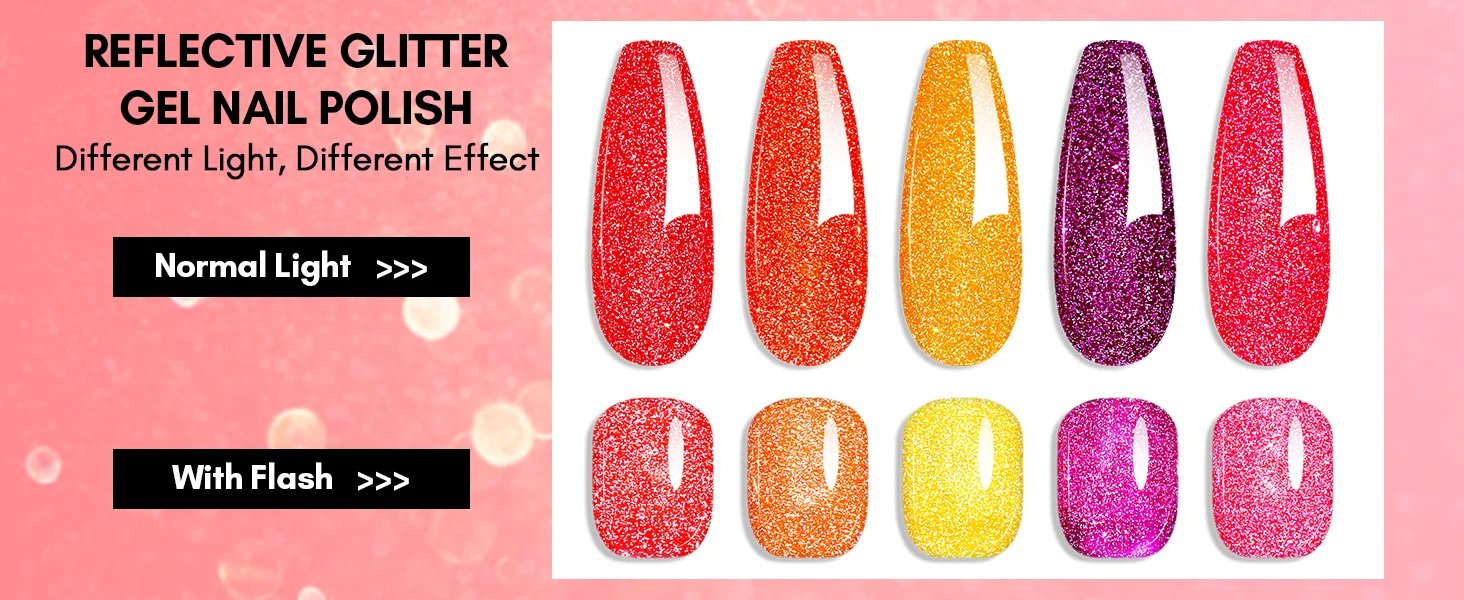 Reflective Glitter Gel Polish (15g)