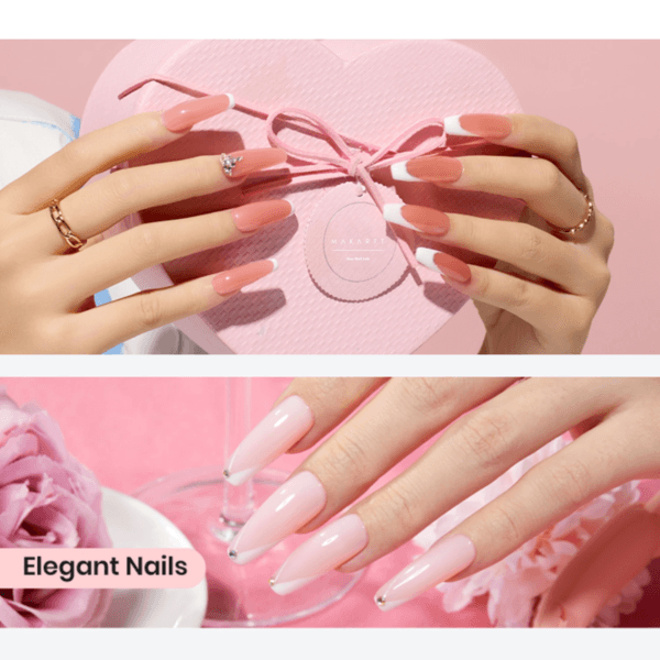 6-Color Glitter Pink & Brown Gel Polish Set (8ml)