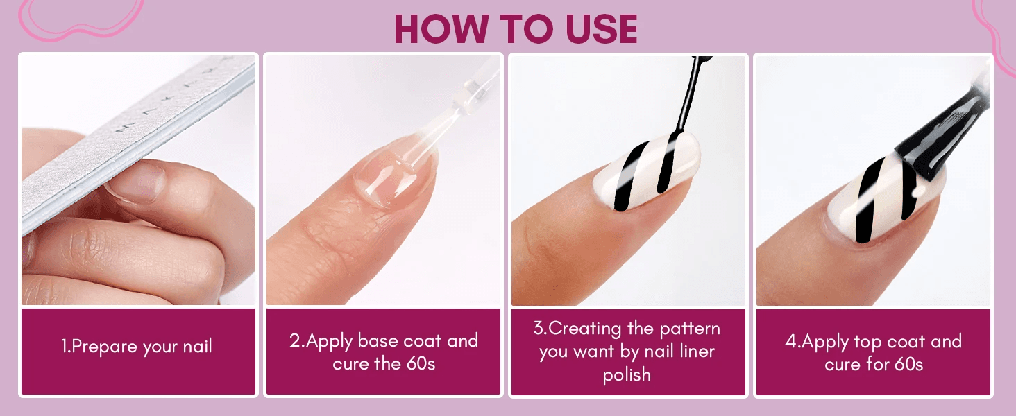 French Tip Liner Gel Set (2 x 8ml)