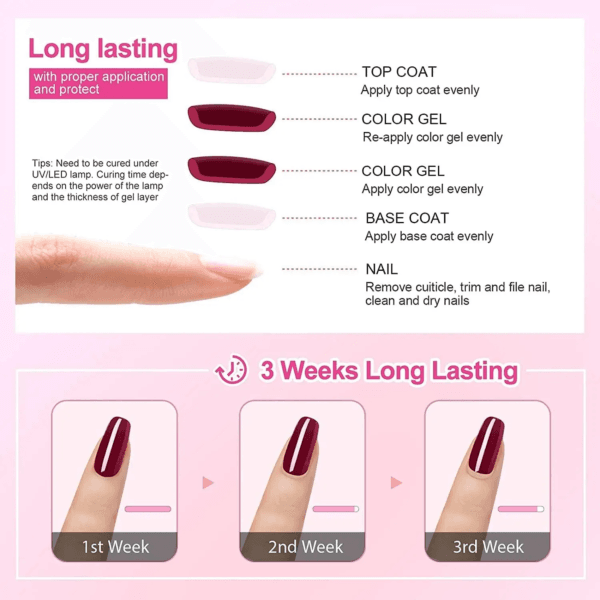 Classic Black & White Gel Polish Set (15ml)