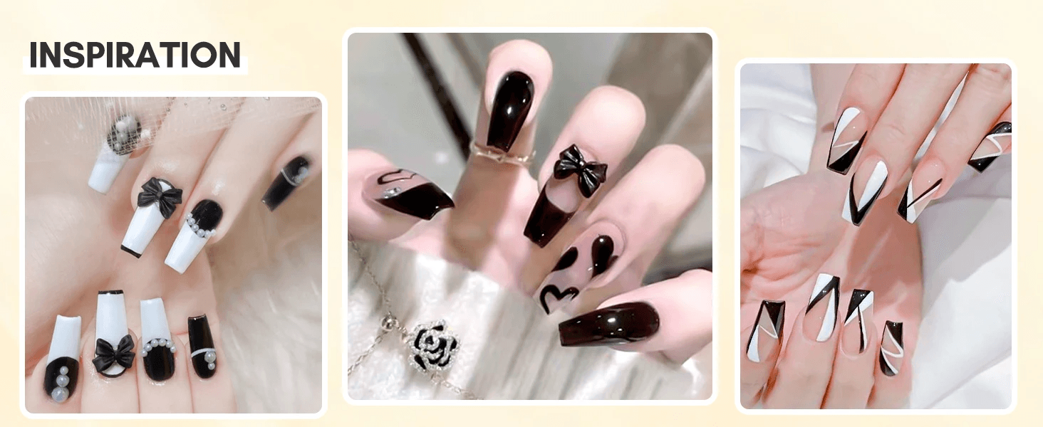 Classic Black & White Gel Polish Set (15ml)