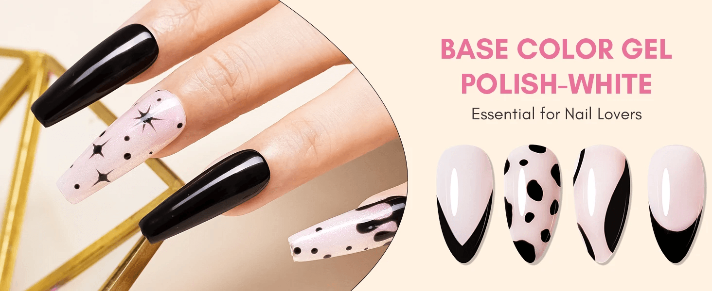 Classic Black & White Gel Polish Set (15ml)