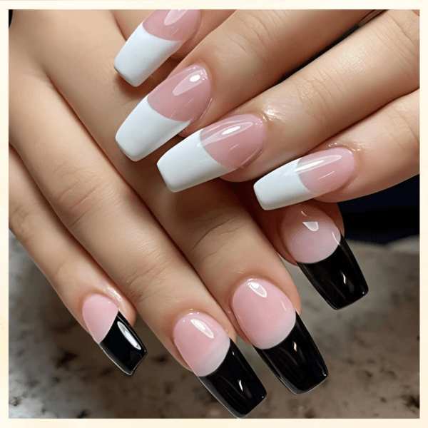 Classic Black & White Gel Polish Set (15ml)