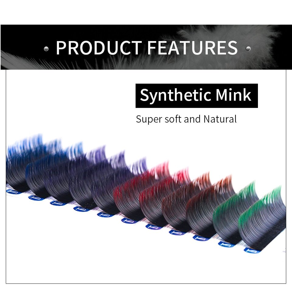 0.07 / 0.10 mm Ombre Color Silky Eyelashes Set