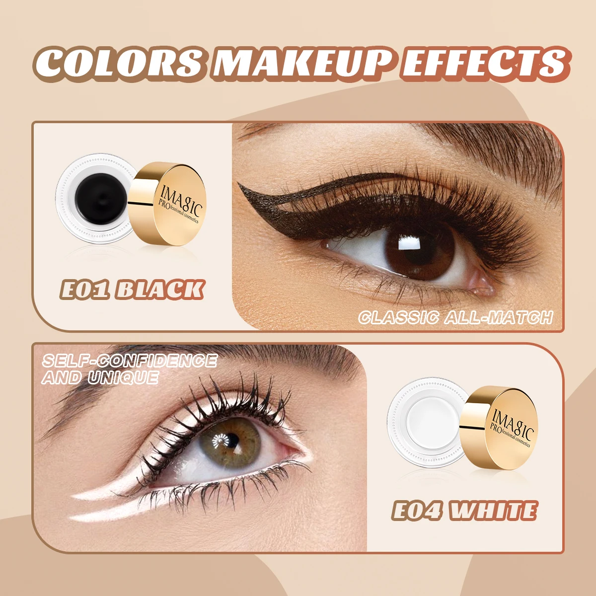3-Color Professional Eyeliner Cream 3-Color Professional Eyeliner Cream - Image 3
