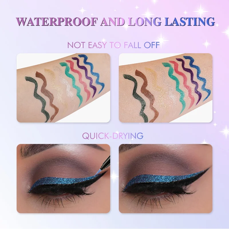 8-Color Glitter Waterproof Eyeliner 8-Color Glitter Waterproof Eyeliner - Image 3