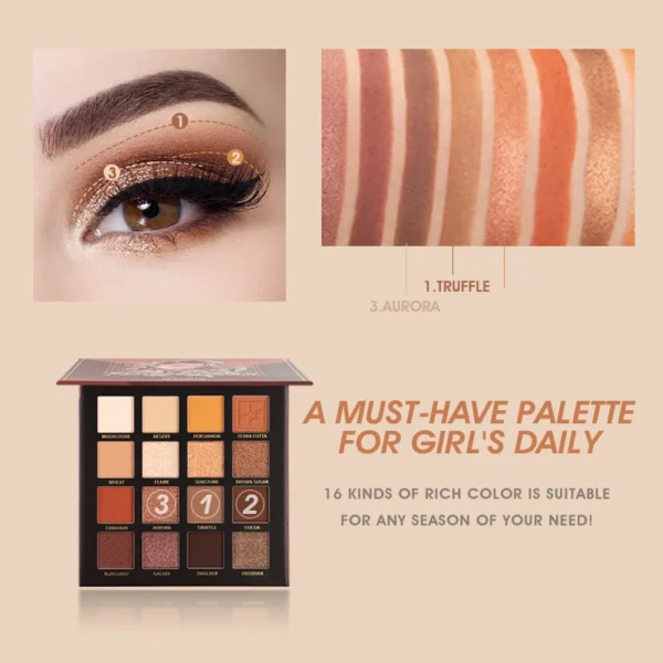 16-Color Luxury Eyeshadow Palette