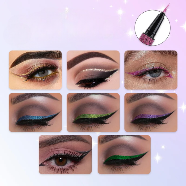 8-Color Glitter Waterproof Eyeliner