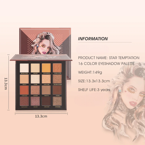 16-Color Luxury Eyeshadow Palette