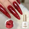 Glitter Gel Polish – Reflective Red