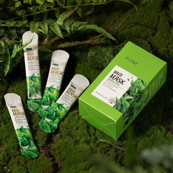 Alternative view of Green Tea Mud Mask – Oil Control 20pcs