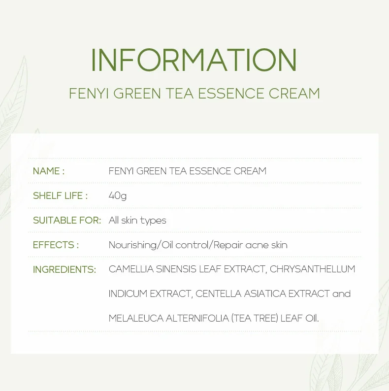 Green Tea Face Cream – Centella 40g