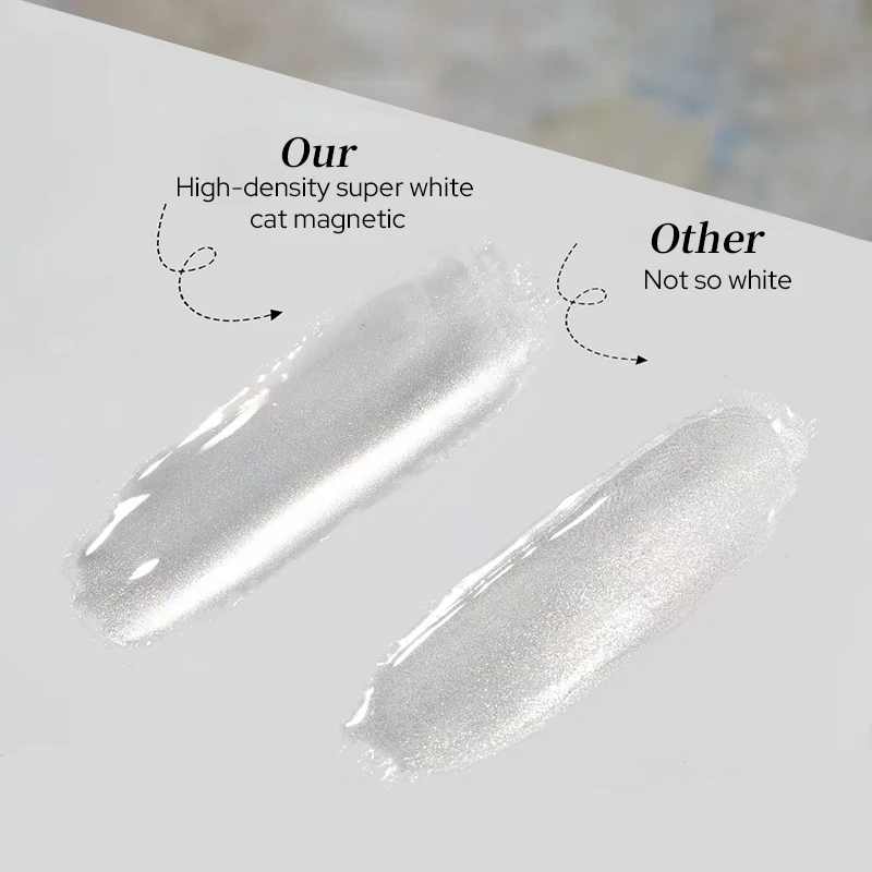 Glass Cat Eye White Gel Polish Glass Cat Eye White Gel Polish - Image 6