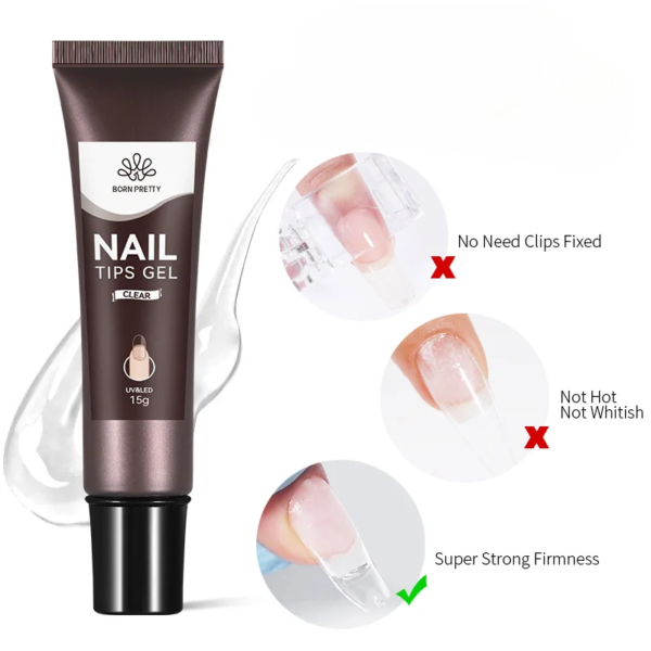 Gel Nail Glue – Clear UV Tip Adhesive - Image 5
