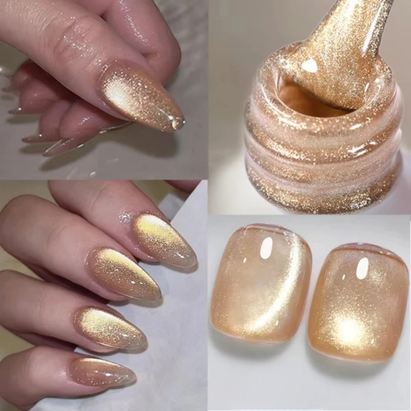 Alternative view of Cat Eye Gel Polish – Golden Classic