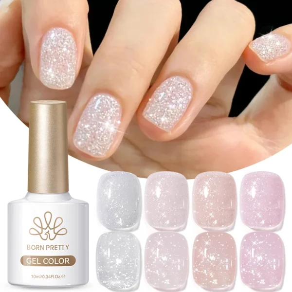 Glitter Gel Polish – Reflective Silver - Image 2