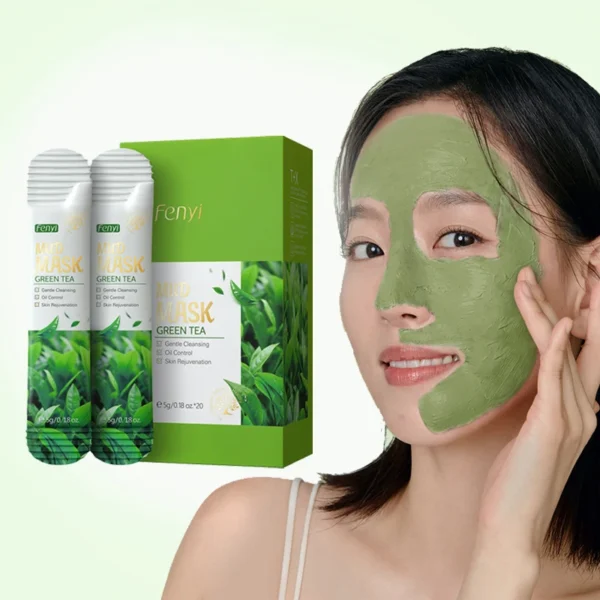 Green Tea Mud Mask – Oil Control 20pcs - Image 3
