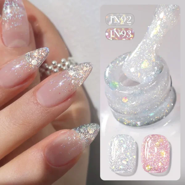 Alternative view of Pink Jelly Glitter Gel Polish