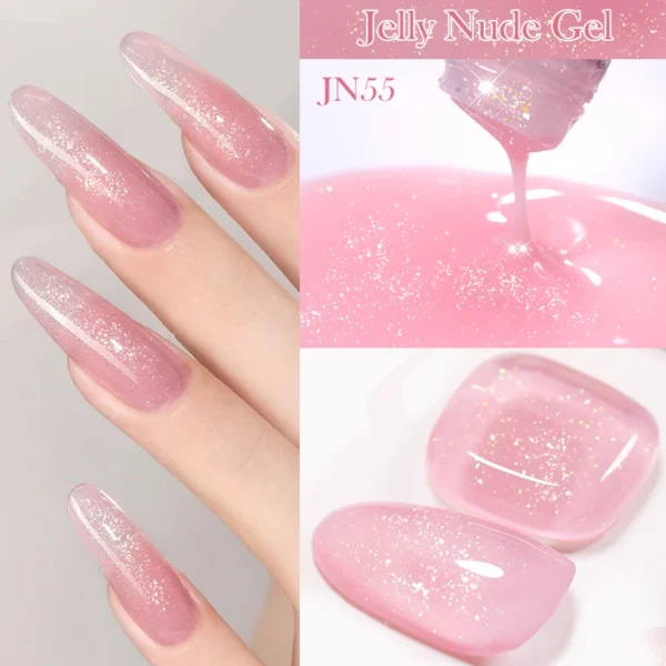 Alternative view of Milky White Jelly Glitter Gel