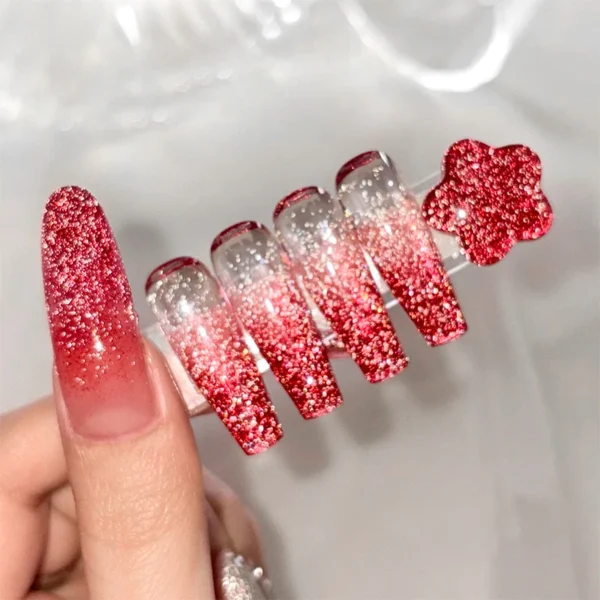 Glitter Gel Polish – Reflective Red - Image 3