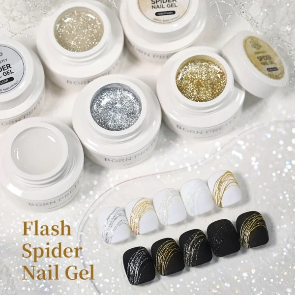 Spider Gel Nail Art – Glitter Liner 5ml - Image 3