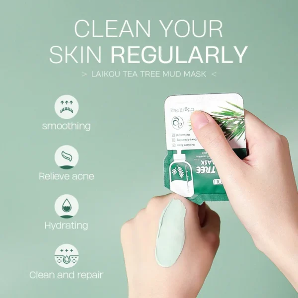 Tea Tree Mud Mask – Deep Cleansing 30pcs - Image 3