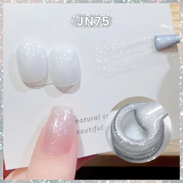 Milky White Jelly Glitter Gel - Image 3