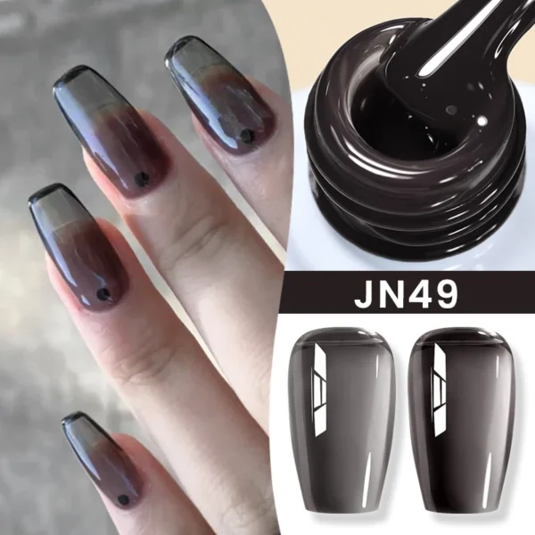 Red Gel Nail Polish – Jelly Wine Finish - Image 3