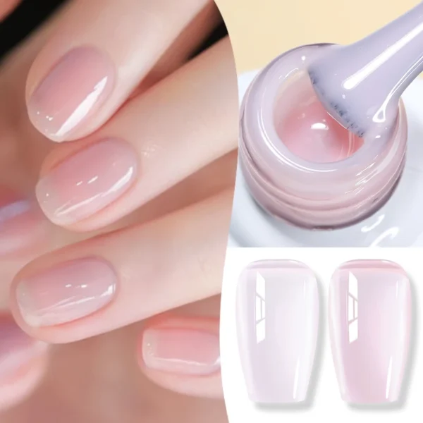 Nude Gel Nail Polish – Jelly Syrup - Image 3