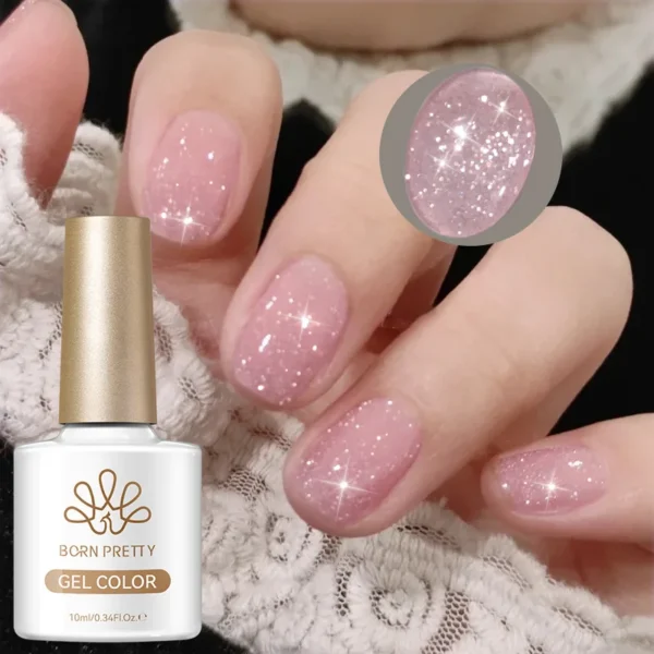 Glitter Gel Polish – Reflective Silver - Image 4